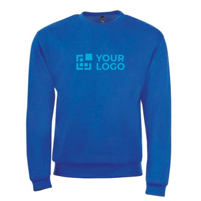 Sweatshirt de poliester e algodão de tacto suave 260 g/m2 SOL'S Spider cor azul real vista principal