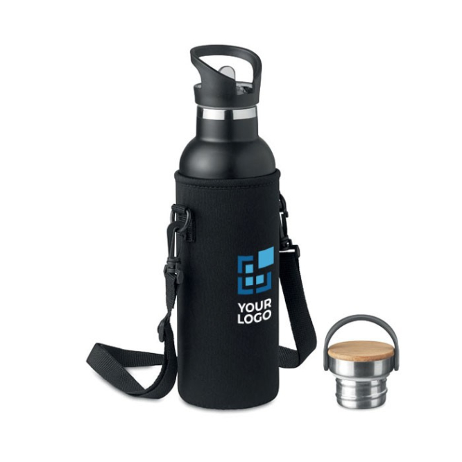 Garrafa térmica com bolsa e duas tampas 700ml Adventure vista principal