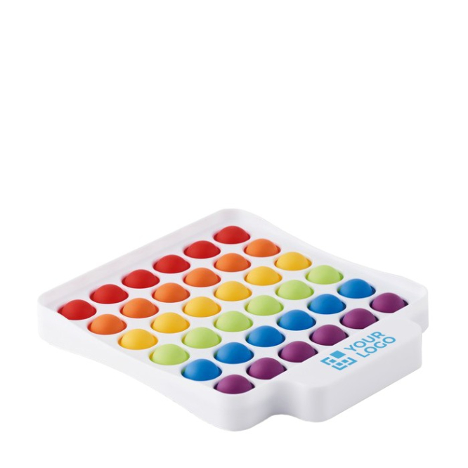 Brinquedo de relaxamento de silicone publicitário Pop It Colors cor branco vista principal