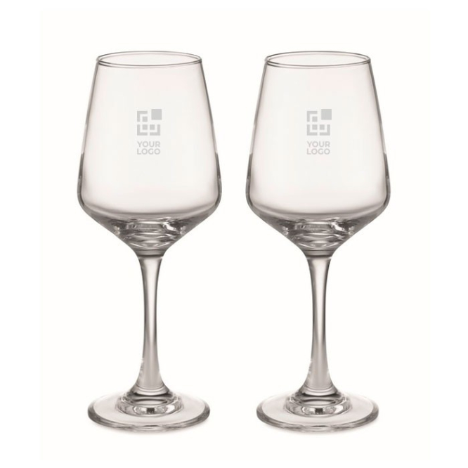 Duas taças de vinho personalizadas de 200ml Set taças Wine vista principal