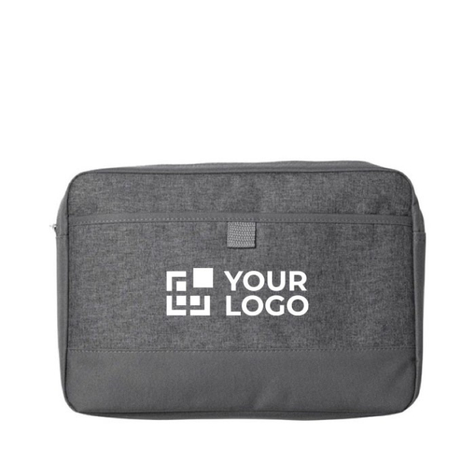 Bolsa para portátil de loneta 600D em cinza-escuro 13'' Office cor cinzento-escuro vista principal