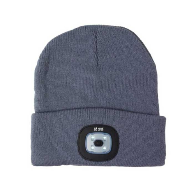 Gorro de inverno com logótipo e luz branca COB de 3 intensidades vista principal