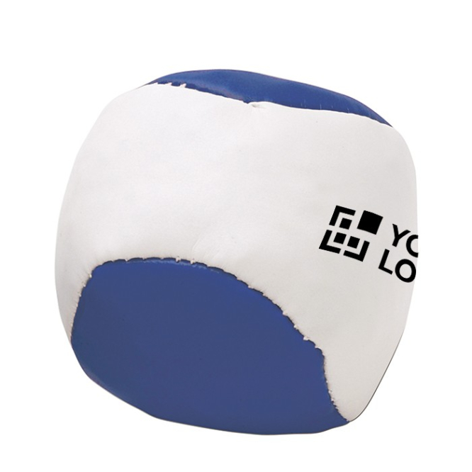 Bola de malabarista anti-stress personalizada com logo Juggler cor azul vista principal