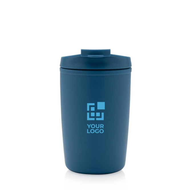 Copo térmico fabricado em plástico reciclado 300ml Nomad Recycled cor verde militar sexta vista