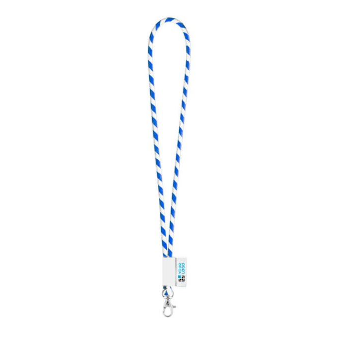 Lanyard tubular com design às riscas, entrega 46 dias Tube Stripes Clear vista principal