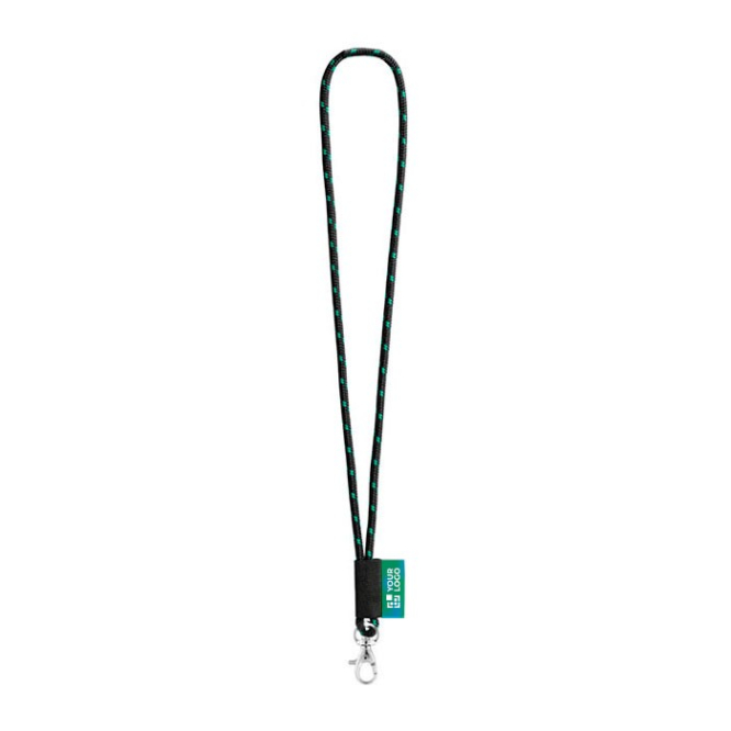 Lanyard tubular de cor escura com entrega 46 dias Tube Nautic Black vista principal