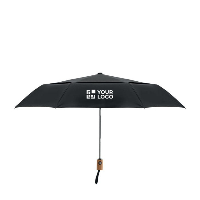 Guarda-chuva dobrável antivento de polialgodão 190T Ø 99 cm cor preto vista principal