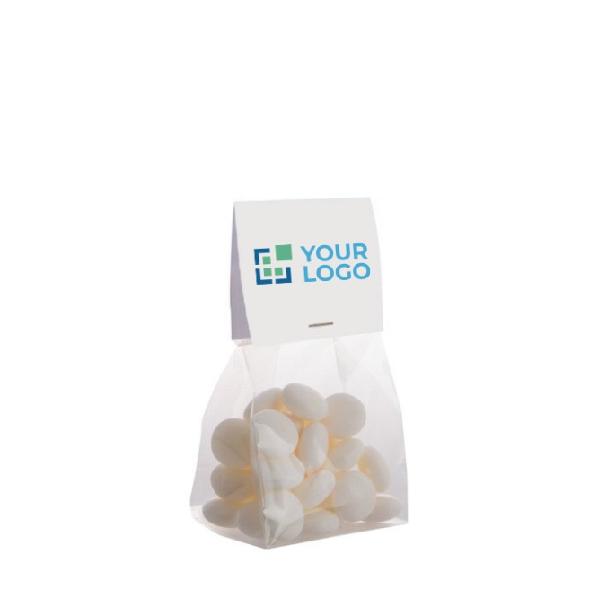 Saco de Mentos Mints com topo personalizável 100 g cor transparente vista principal